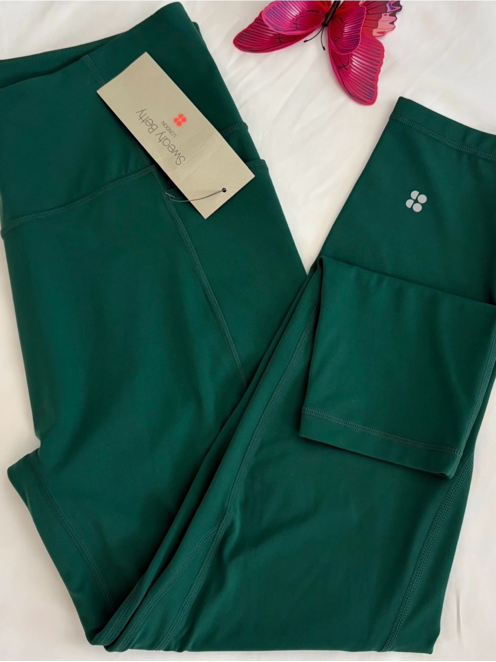 NWT Sweaty Betty Super Soft 7/8 Leggings Peaceful Green US 10 🎥